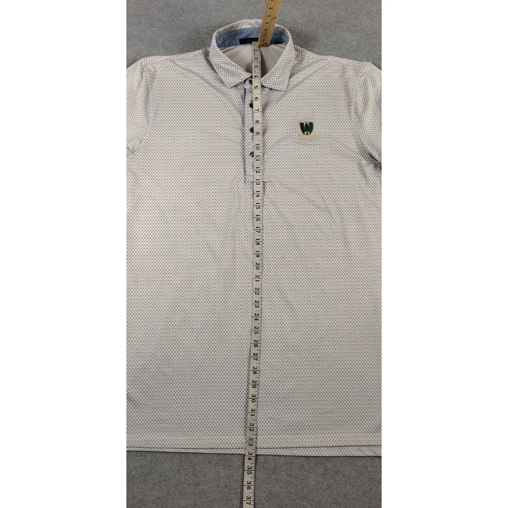 Greyson Polo Performance Stretch AOP Geometric Golf Polo Pine Valley Mens XL - Picture 8 of 11